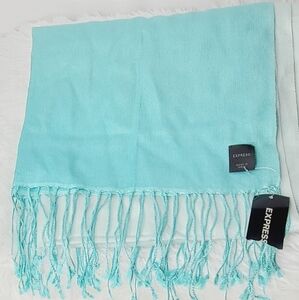 NWT Express blue fringe wrap around scarf
